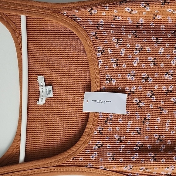 American Eagle_ BNWT Floral Print Waffle Dress - Picture 3 of 4